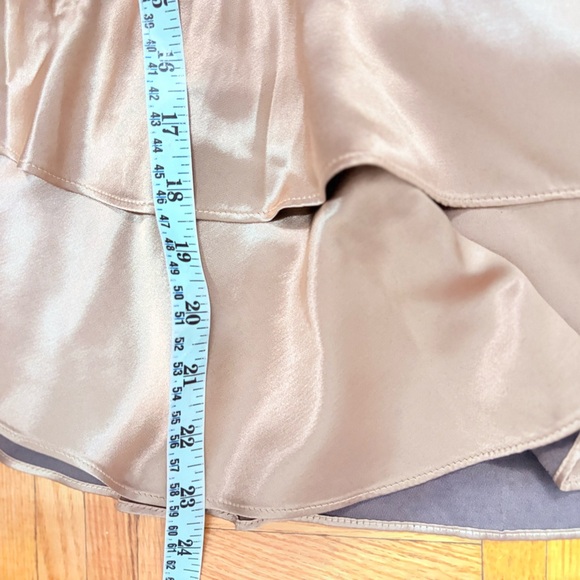 Vintage Bronze Mini Dress w Gorgeous Fringed Lace & Tiered Ruffle Skirt - Picture 15 of 15